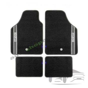 Универсални мокетни стелки Sparco - 03763BAR със сиво