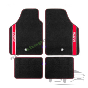 Универсални мокетни стелки Sparco - 03763BRS с червено