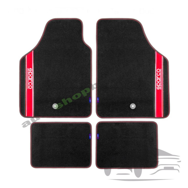 Универсални мокетни стелки Sparco - 03763BRS с червено