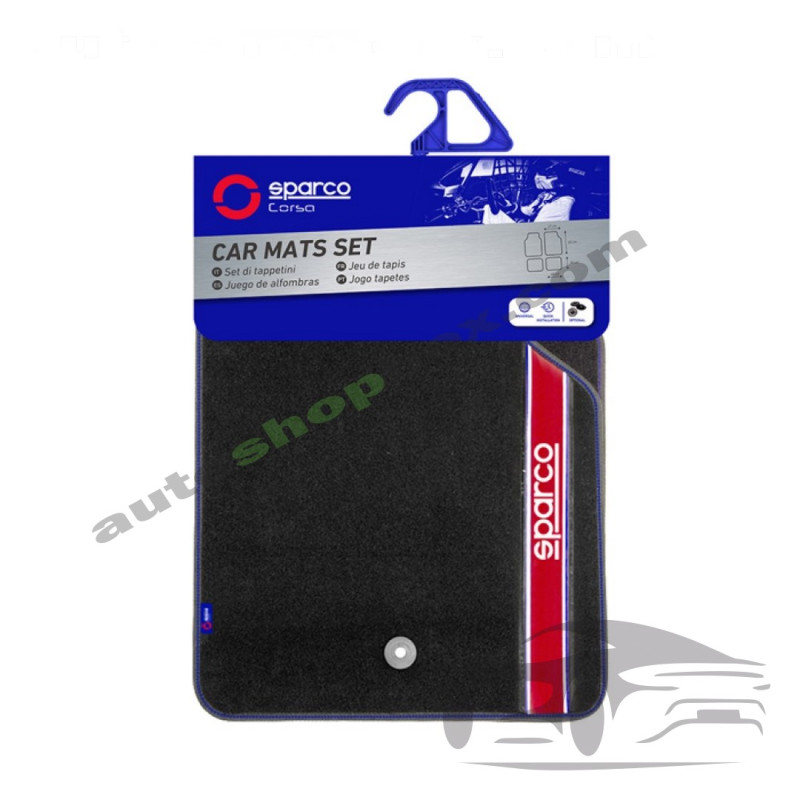 Универсални мокетни стелки Sparco - 03763BRS с червено