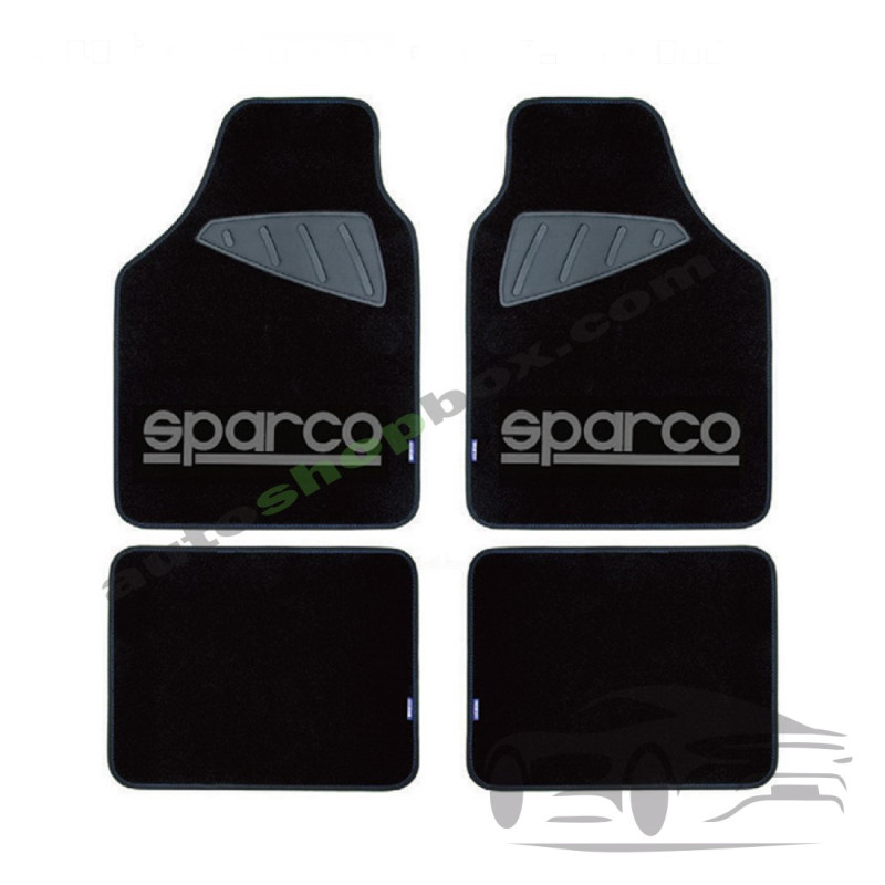 Стелки мокет SPC1903A Sparco Черни-Червени 4БР/К-Т