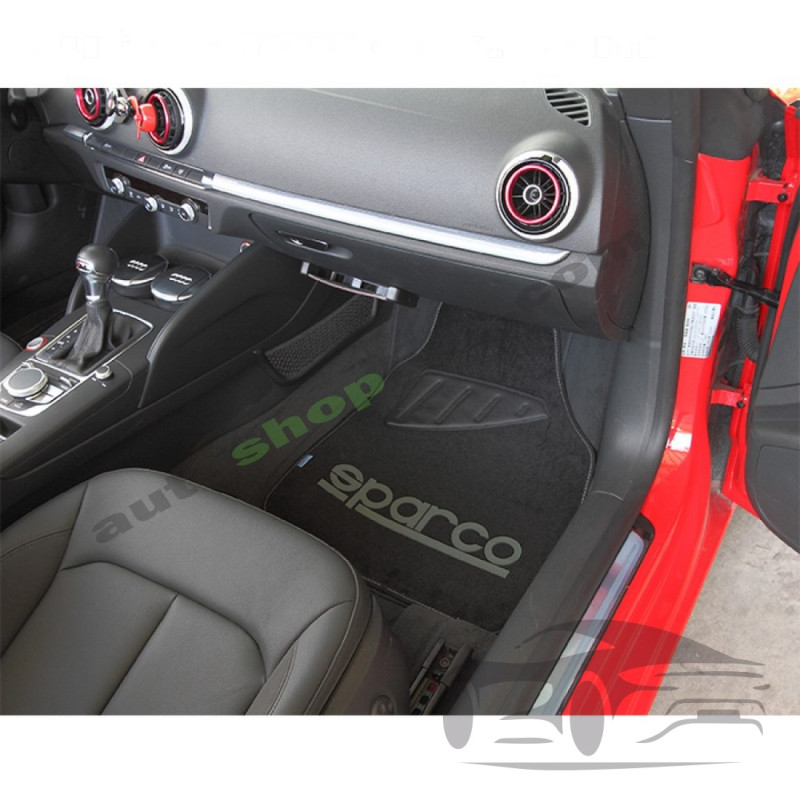 Стелки мокет SPC1903A Sparco Черни-Червени 4БР/К-Т