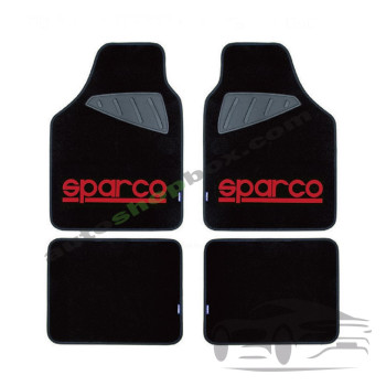 Стелки мокет SPC1903A Sparco Черни-Червени 4БР/К-Т