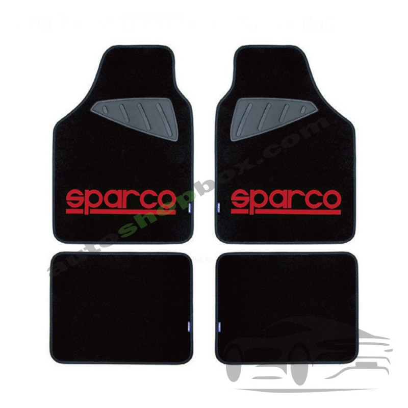 Стелки мокет SPC1903A Sparco Черни-Червени 4БР/К-Т