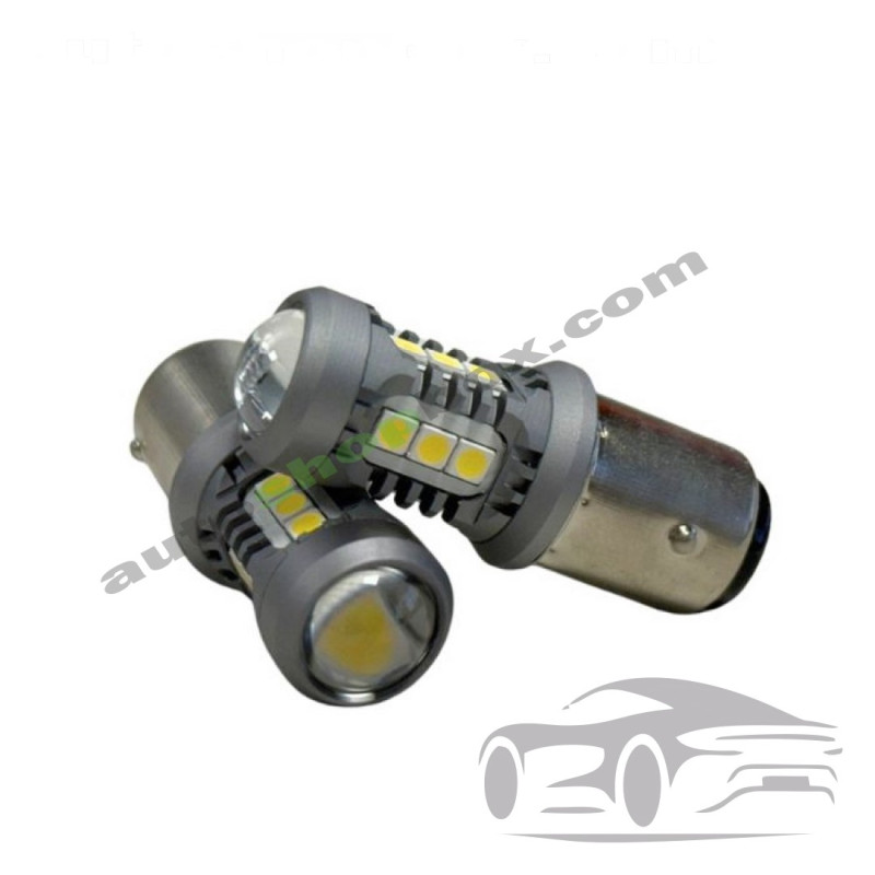 Диодни крушки P21/5W с две светлини 12V 2БР/К-Т
