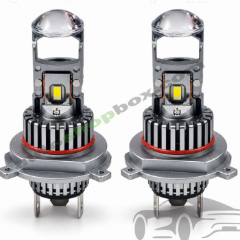 LED крушки H4 с вградена оптична лупа (проектор) – комплект 2 бр.