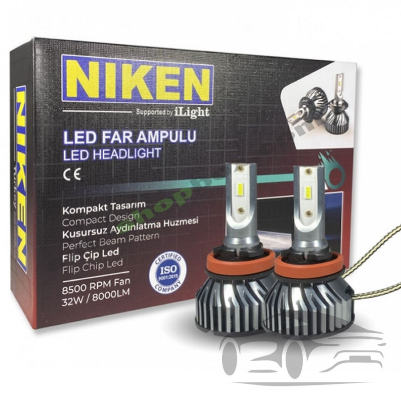 Диодни крушки NIken H11 ПРО 2бр/к-т