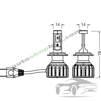 Диодни крушки фар за дълги светлини H7 OSRAM NIGHT BREAKER LED START 12V 16W  1500.0 lm  - 2бр/к-т с одобрение за обществени пътища