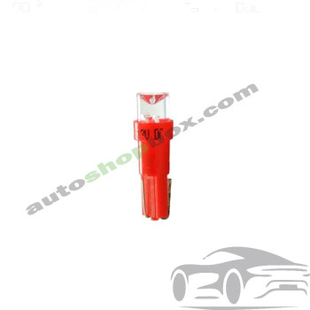 Крушка интериор T5W Mtech Stadard 12V, 0,2W червена - 2бр.