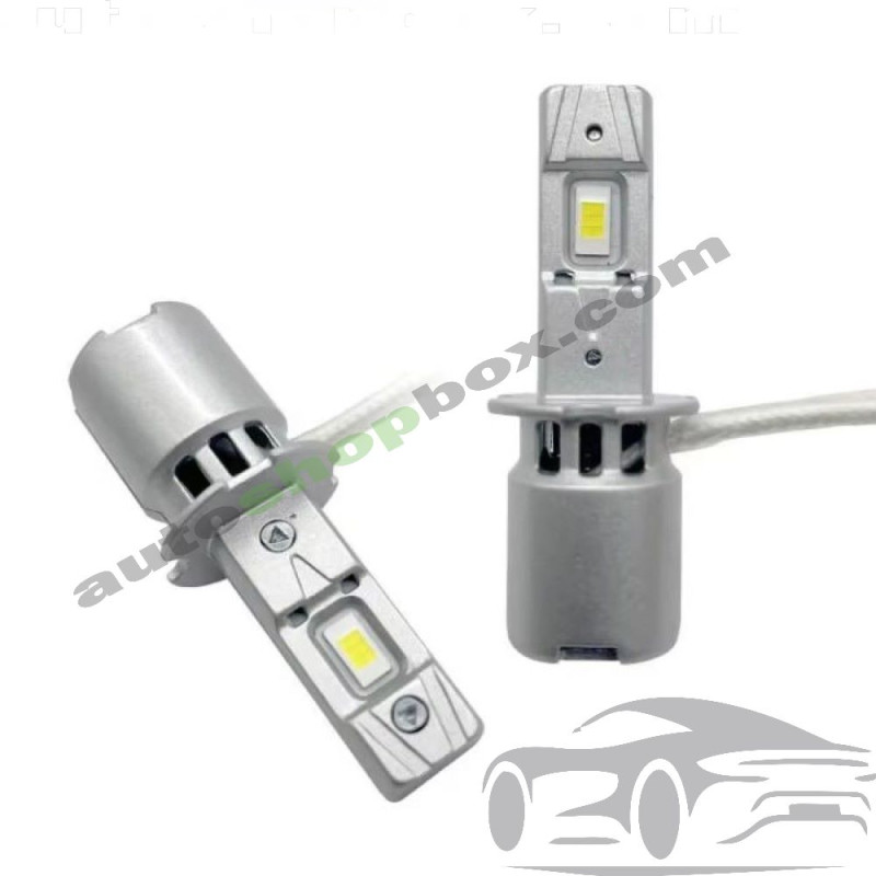 Диодни LED крушки Motohama Mini H3, 2600lm, 6000K, 12V, 30W - комплект 2 бр.