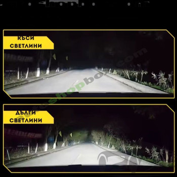 LED диодни крушки за кола Motohama Mini – H4, 12V, 2x30W, 6000K (Студено бяла светлина)
