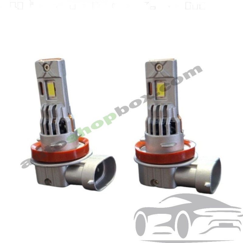 Диодни LED крушки Motohama Mini H8, 2600lm, 6000K, 12V, 30W - комплект 2 бр.
