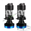 Диодни LED крушки за фарове H4 PA1113 с вградени лупи, 70W, 6000K, 12V-24V - комплект 2 бр.