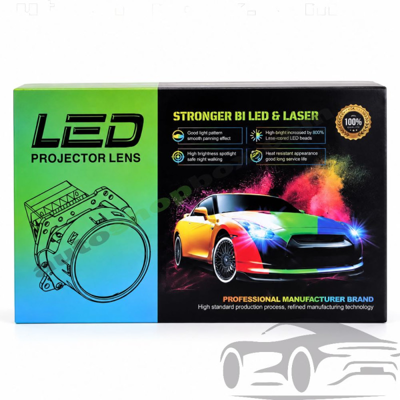 Bi-LED прожекторни лупи за фарове ZDG4, 80W, ZD Auto Light – комплект 2 бр.