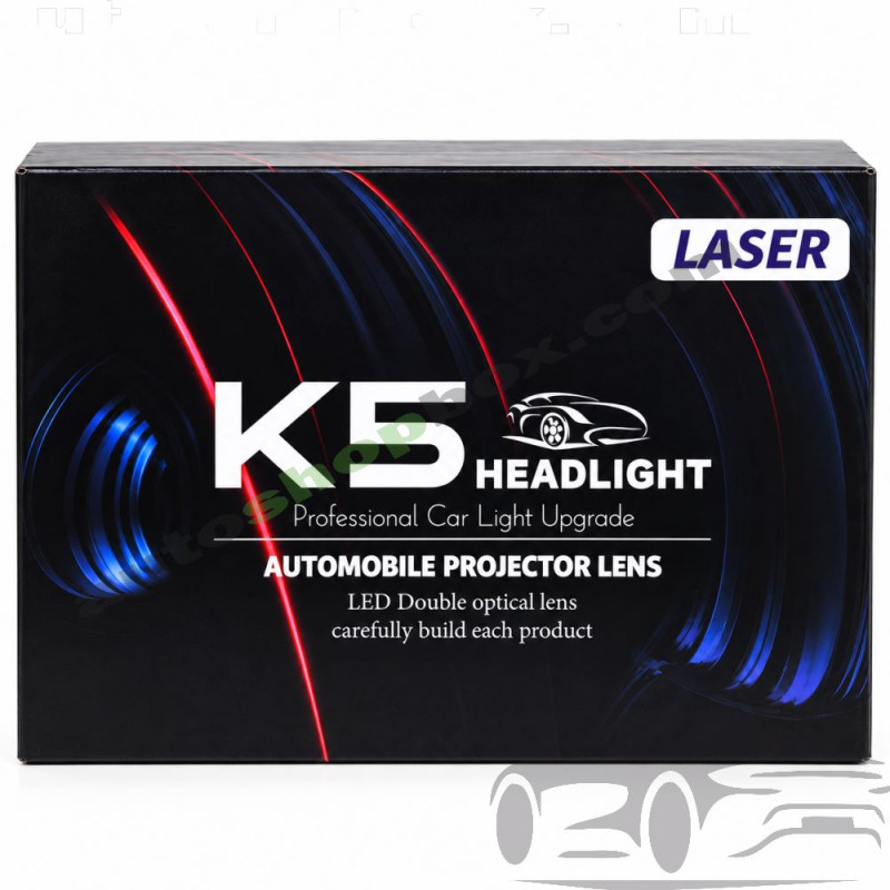 Bi-LED прожекторни лупи за фарове K5 Laser, 3" (76mm), 55W, 6500K – комплект 2 бр.