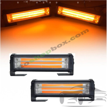 Комплект компактни COB LED сигнални лампи МАЯК (2 бр.) - 12V/24V, за предно стъкло/табло