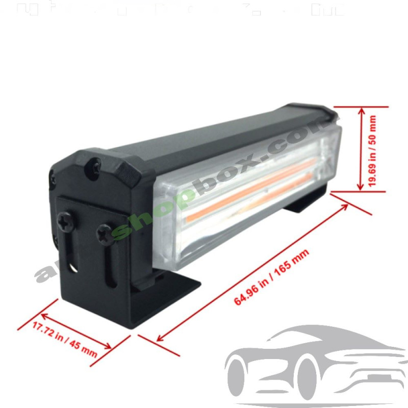 Комплект компактни COB LED сигнални лампи МАЯК (2 бр.) - 12V/24V, за предно стъкло/табло