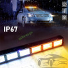 Комплект професионални LED сигнални лампи МАЯК Жълто/Бял (2 бр. х 44см) - 12V/24V, IP67, за стъкло/табло