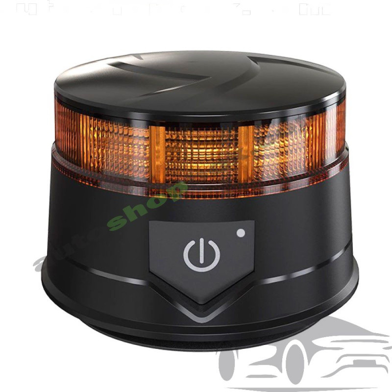 Акумулаторна LED сигнална лампа МАЯК 2071 с дистанционно 12V/24V - Магнит и Вакуум (30 LED)