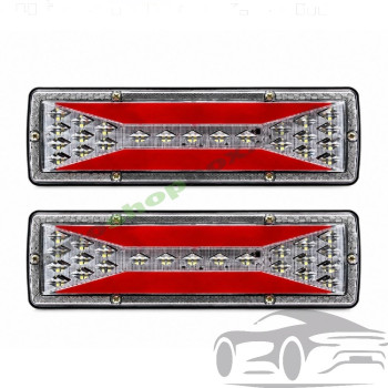 Комплект големи LED стопове за камиони и платформи 30см (12V/24V) - 2 броя