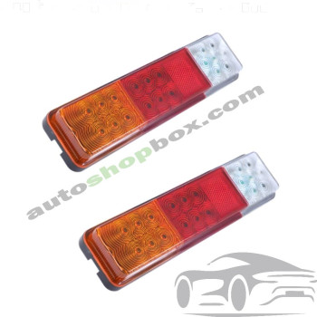Комплект компактни LED стопове за ремарке и бус 22см (12V) - 2 броя