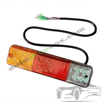Комплект компактни LED стопове за ремарке и бус 22см (12V) - 2 броя