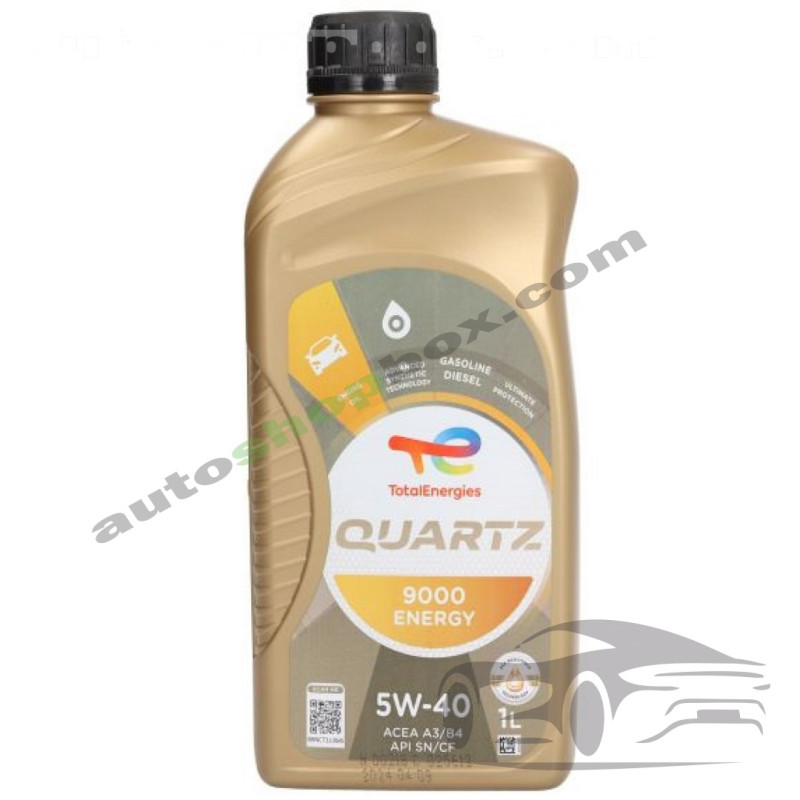 Двигарелно синтетично масло Total Quartz E 9000 - 5W40 1L за бензинови и дизелови двигателли