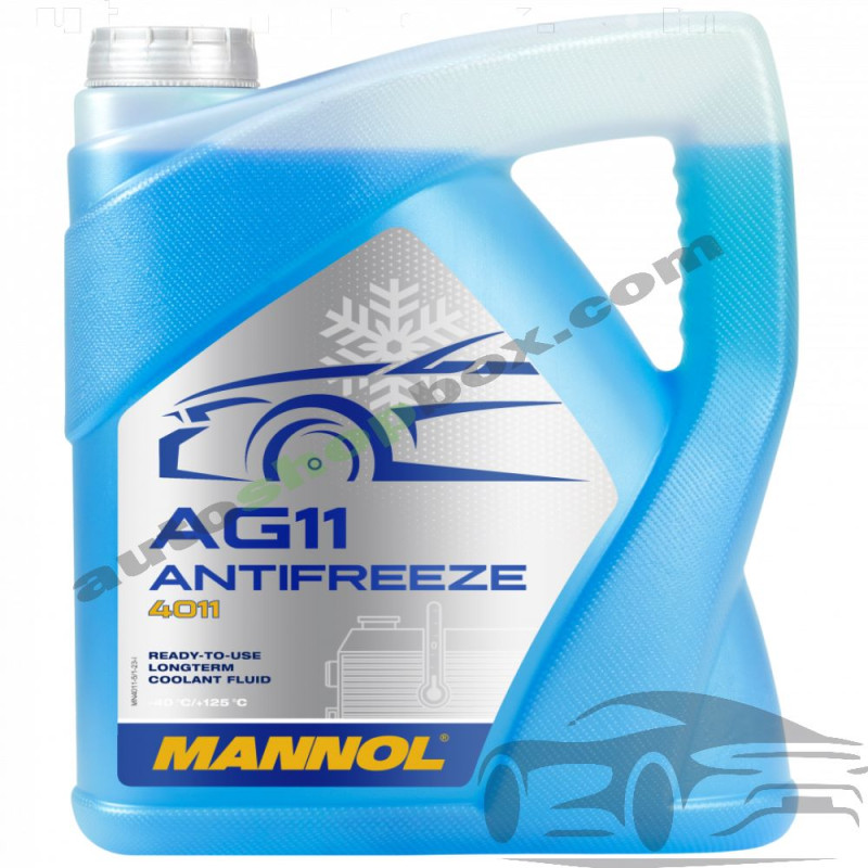 Готов антифриз MANNOL (Манол) AG11 (-40°C) – Син, 5 литра
