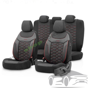 Тапицерия за седалки Otom Carbon (черно/червено)