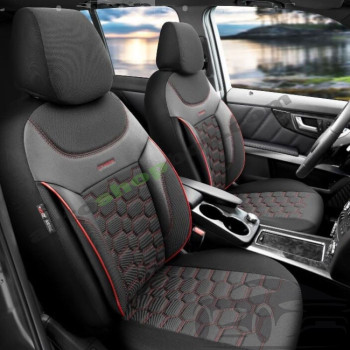 Тапицерия за седалки Otom Carbon (черно/червено)