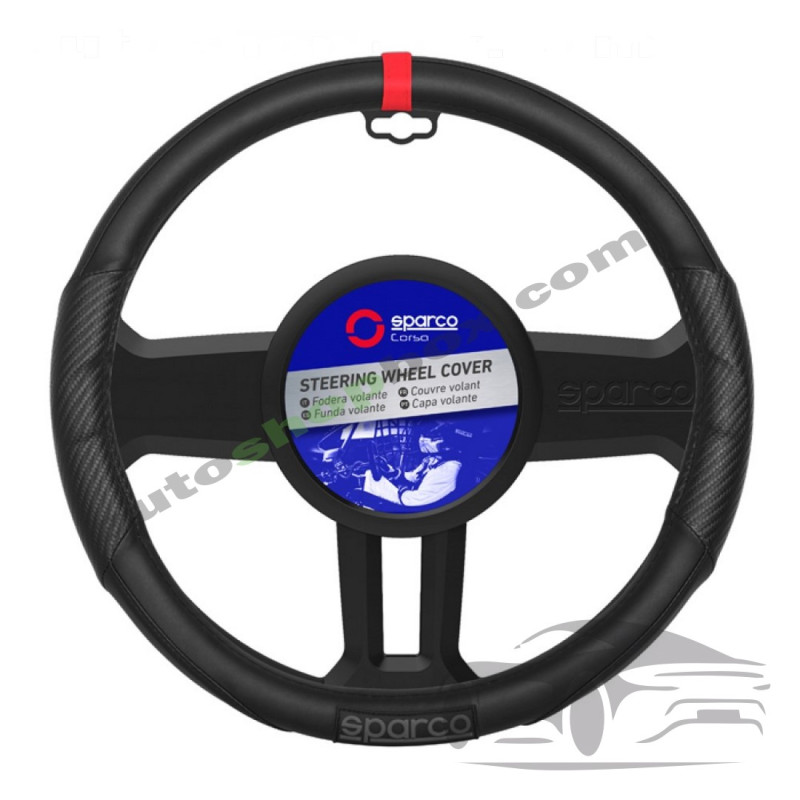 Калъф за волан SPARCO - SPS104BKRD 38см