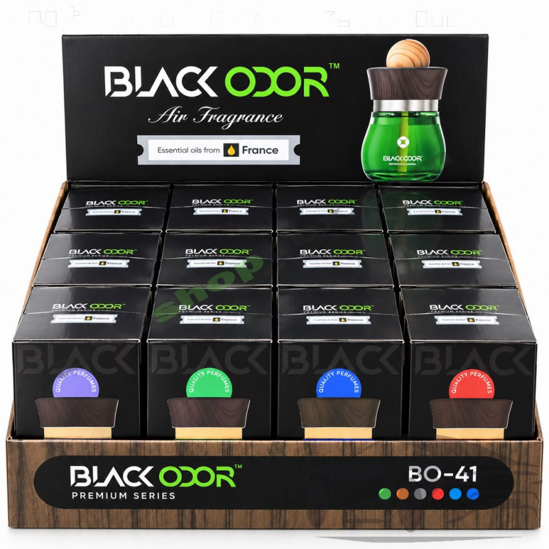Течен ароматизатор за кола и дом Black Odor Premium Series, 120ml - различни аромати