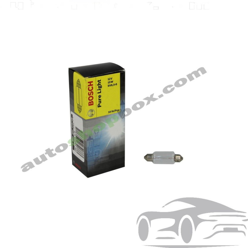 Крушка C15W Bosch Pure Light 12V, 15W 41mm- 10бр