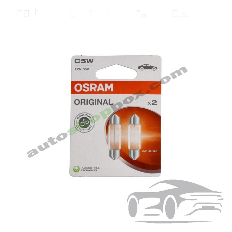 Крушка, светлини на регистрационния номер C5W Osram 12V 5W 36mm- 2бр