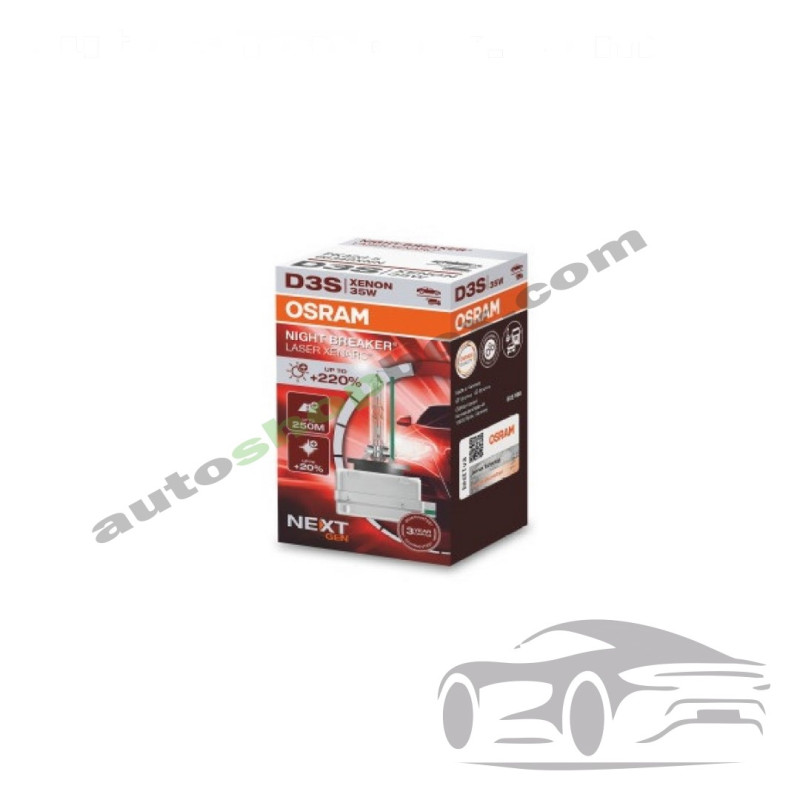 Крушка, фар за дълги светлини Xenon D3S Osram Night Breaker Laser 42V, 35W, 4400 К- 1бр