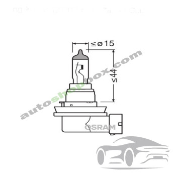 Крушка фар, мъгла H16 Osram Longlife 12V, 19W- 1бр