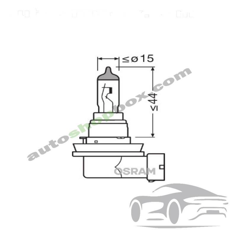 Крушка фар, мъгла H16 Osram Longlife 12V, 19W- 1бр