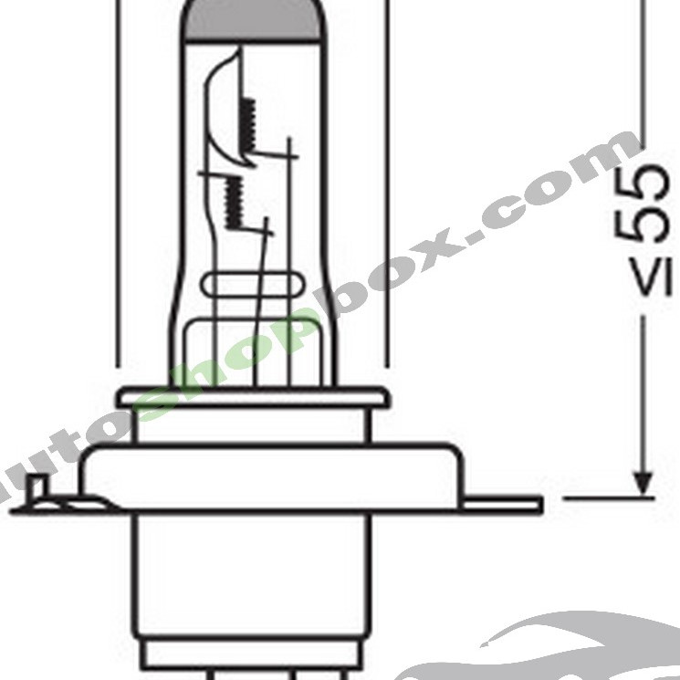 Крушка, фар H4 Osram Night Breaker Silver 12V, 60/55W