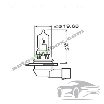 Крушка, фар за дълги светлини HB3 Osram Standard 12V, 60W- 1бр