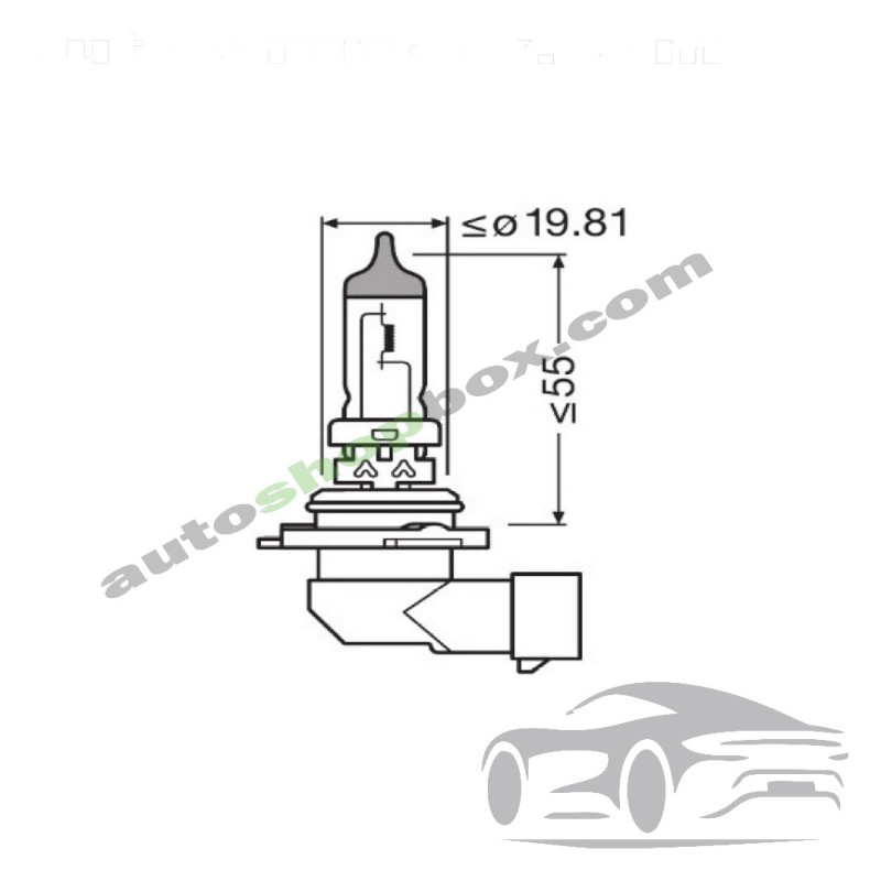 Крушка, фар за дълги светлини HB4 Osram Standard 2V, 55/51W- 1бр