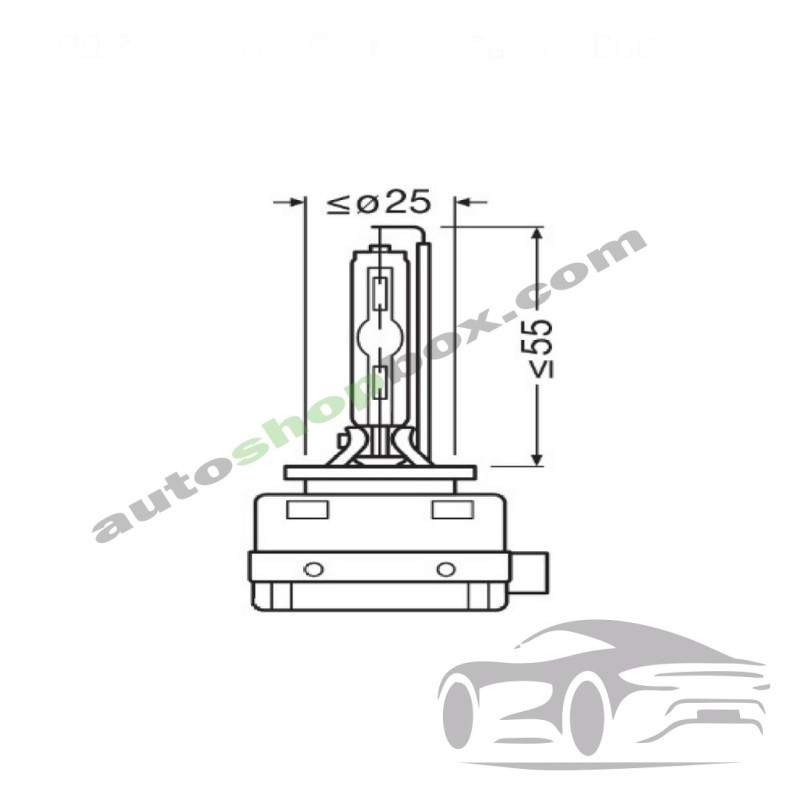Крушка, фар за дълги светлини Xenon D3S Osram Cool Blue Intense NextGen 42V, 35W, 6200 К- 1бр