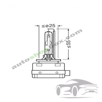 Крушка ФАР, Xenon D3S Osram Xenarc 42V, 35W, 4150 К, 3200 lm-1бр