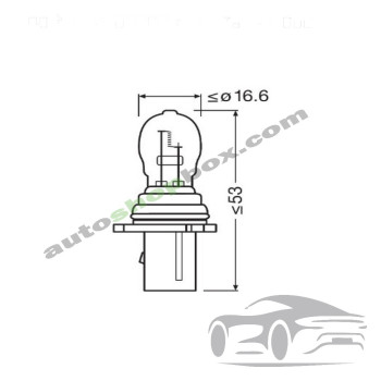 Крушка, дневни светлини / DRL P13W Osram 12V, 13W- 1бр.