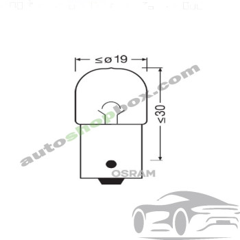 Крушка, мигач RY10W Osram Standard 12V 10W- 10бр.