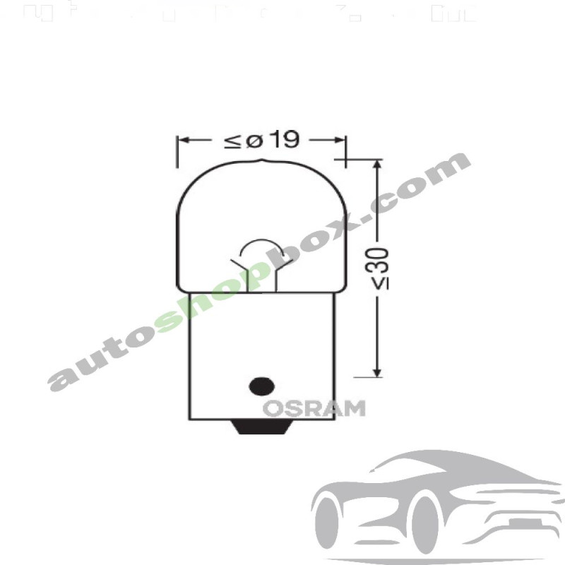 Крушка, мигач RY10W Osram Standard 12V 10W- 10бр.