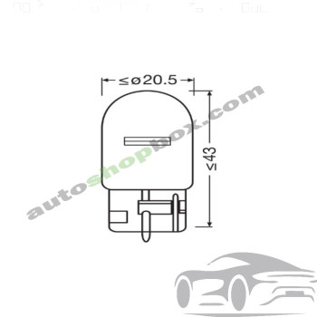 Крушка, задни светлини W21W Osram Standard 12V 21W- 2бр.