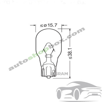 Крушка, мигач WY16W Osram 12V, 16W- 10бр