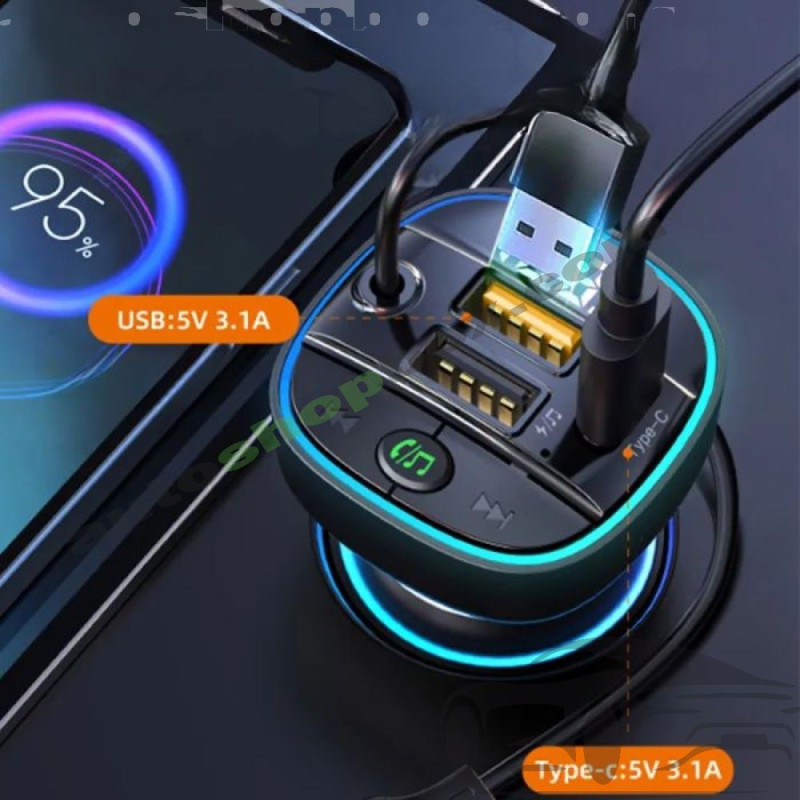 Адаптер за запалка + Трансмитер Bluetooth 