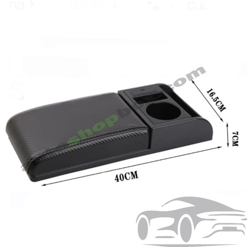 Универсална омекотяваща подложка / подлакътник за кола с 2 USB порта