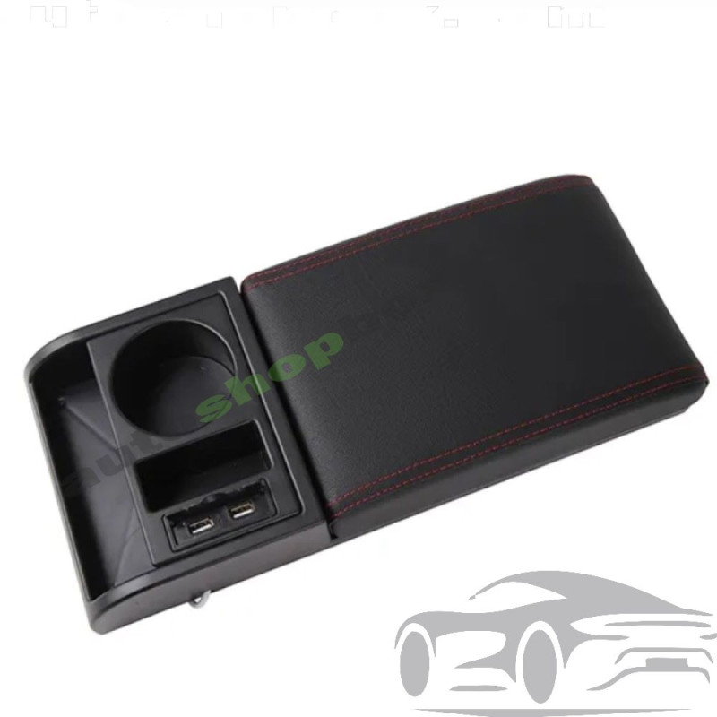 Универсална омекотяваща подложка / подлакътник за кола с 2 USB порта